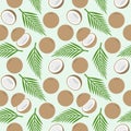 Coconut seamless pattern, island theme for wallpaper or wrapping