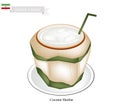 Coconut Sharbat or Iranian Drink From Coconut and Aromatic Syrup