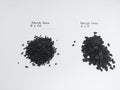 Coconut shell charcoal activated carbon pellets for water filtration Royalty Free Stock Photo