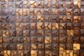 Coconut shell wall Royalty Free Stock Photo