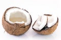 coconut slice isolated on the white background. Royalty Free Stock Photo