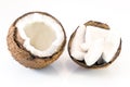 coconut slice isolated on the white background. Royalty Free Stock Photo