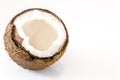 coconut slice isolated on the white background. Royalty Free Stock Photo