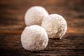 Coconut snowball white truffles