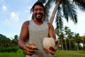 Coconut Tree Agriculture in Aitutaki Lagoon Cook Islands