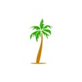 Coconut tree icon logo design vector template Royalty Free Stock Photo