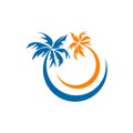 Coconut tree icon logo design vector template Royalty Free Stock Photo