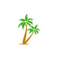 Coconut tree icon logo design vector template Royalty Free Stock Photo