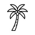 Coconut tree icon, palm tree. Pictogram isolated on a white background Royalty Free Stock Photo