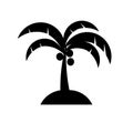 Coconut tree icon vector sign and symbol isolated on white background, Coconut tree logo concept Royalty Free Stock Photo