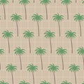 Coconut tree in sand brown square pattern