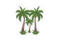 Coconut trees cartoon