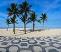 Coconut trees on Ipanema beach Rio de Janeiro Brazil