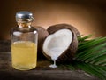 Coconut walnut oil Royalty Free Stock Photo