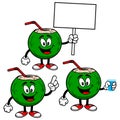 Coconut Water Character Set 02 Royalty Free Stock Photo