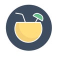 Coconut water Vector icon which can easily modify or edit Royalty Free Stock Photo