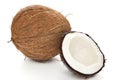 Coconut on white Royalty Free Stock Photo