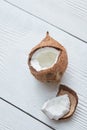 Coconut on white background Royalty Free Stock Photo