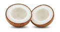 Coconut on white background Royalty Free Stock Photo