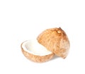 Coconut on white isolated