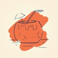 Coconutdrink. Vector illustration decorative design Royalty Free Stock Photo