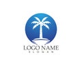 Coconute tree logo vector template