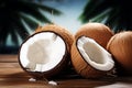 Coconuts clustered together, promising the taste of paradise within