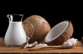 Coconuts and coconut milk Royalty Free Stock Photo