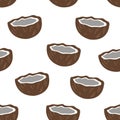 Coconuts seamless pattern. Tropical pattern.