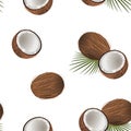 Coconuts seamless pattern vector