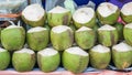 Coconuts on Street Food In Bangkok Market