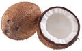 Coconuts on a white Royalty Free Stock Photo