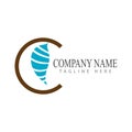Cocoon illustration logo vector design Royalty Free Stock Photo