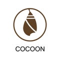 Cocoon illustration logo vector design Royalty Free Stock Photo