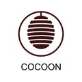 Cocoon illustration logo vector design Royalty Free Stock Photo