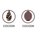 Cocoon illustration logo vector design Royalty Free Stock Photo