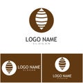 Cocoon illustration logo vector design Royalty Free Stock Photo