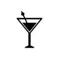 Coctail outline icon. Symbol, logo illustration for mobile concept and web design. Royalty Free Stock Photo