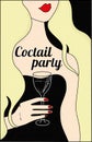 Coctail party poster Royalty Free Stock Photo
