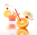 Coctail in water Royalty Free Stock Photo