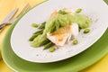 Cod with asparagus Royalty Free Stock Photo
