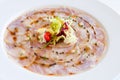 Cod carpaccio. Royalty Free Stock Photo