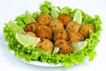 cod dumpling, salt cod fritters, bunuelos de bacalao. Brazilian snack \