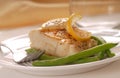 Cod fillet with green beans Royalty Free Stock Photo