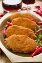 Cod fish croquettes on dish Royalty Free Stock Photo