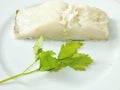Cod fish raw fillet with parsley Royalty Free Stock Photo