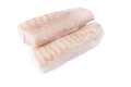 Cod fish white dietary meat. Frozen fillets