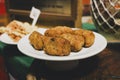 Cod fritters, with a crispy shell and a soft, tasty interior