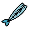 Cod herring icon vector flat