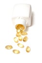 Cod liver oil capsules Royalty Free Stock Photo